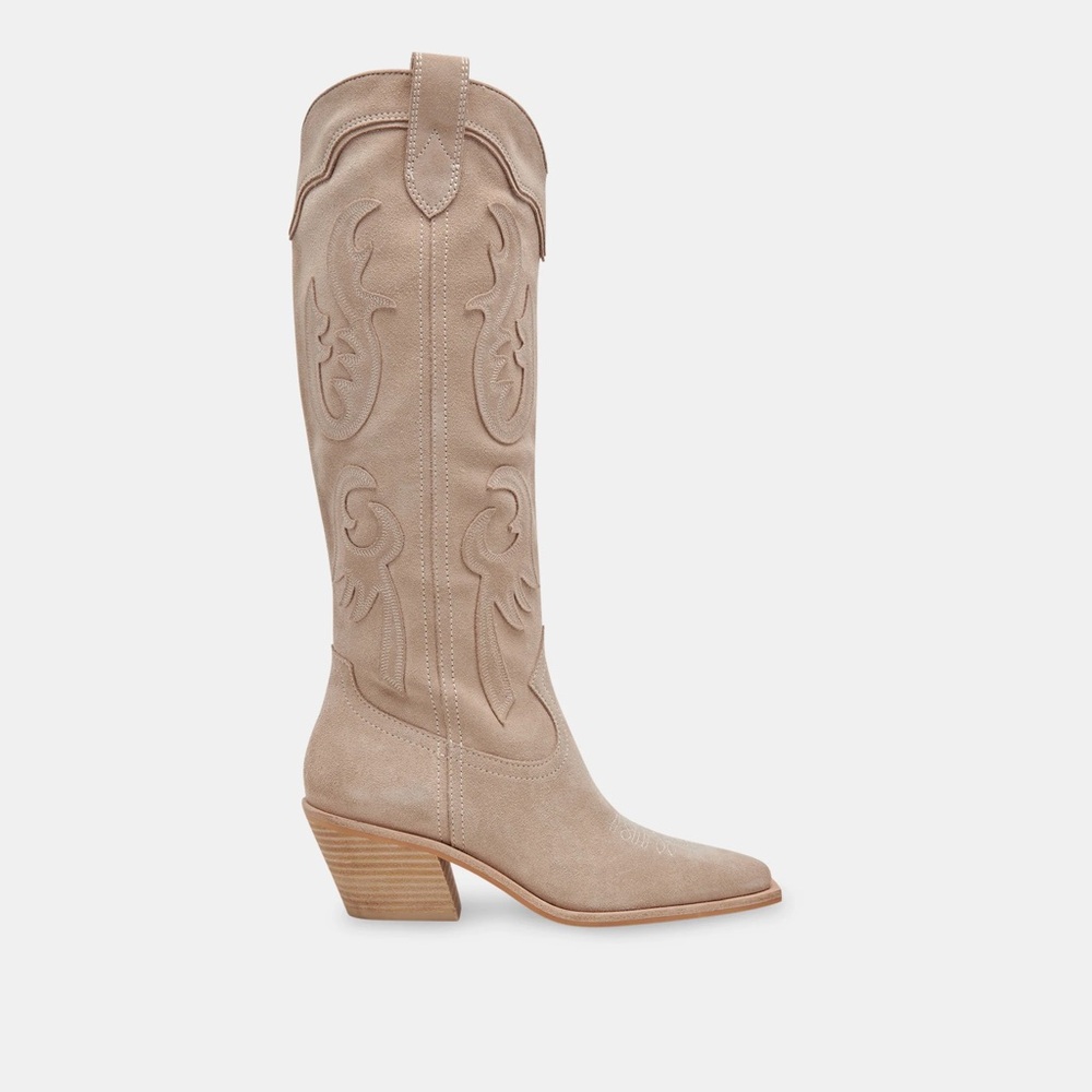 Dolce Vita Samsin Boots in Taupe Suede